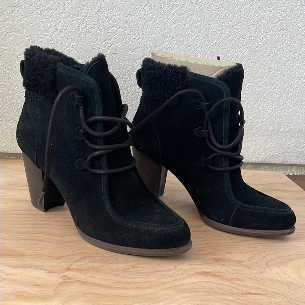 UGG: Women's Black Suede Ankle Boots